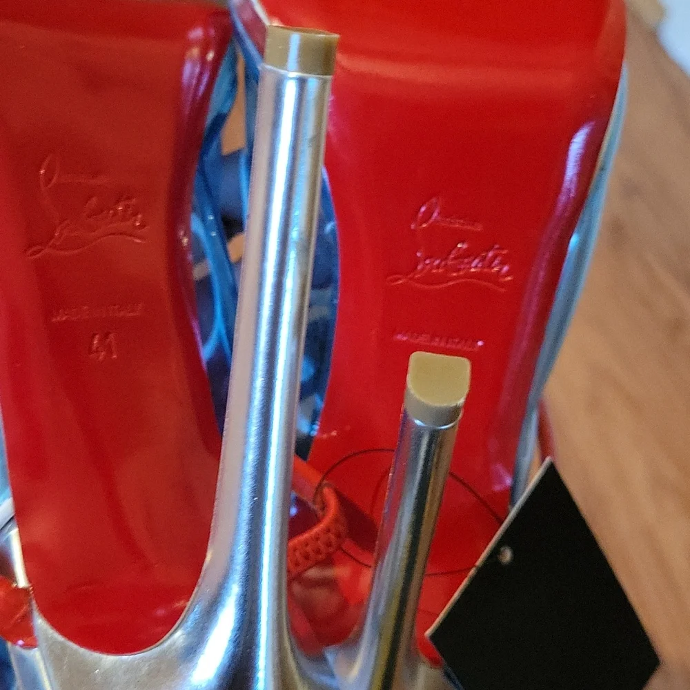 Aqua Ronda Pvc Christian Louboutin Heels - Picture 5 of 8
